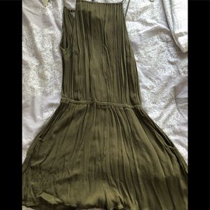 Green romper with open back